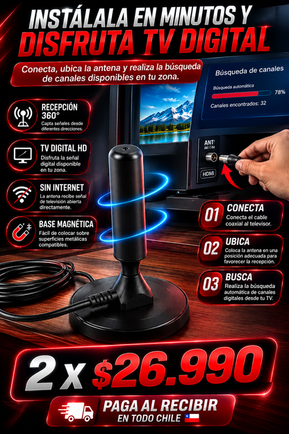 DIRECTY PRO 360º Antena TV Digital TDT 4K UHD Profesional