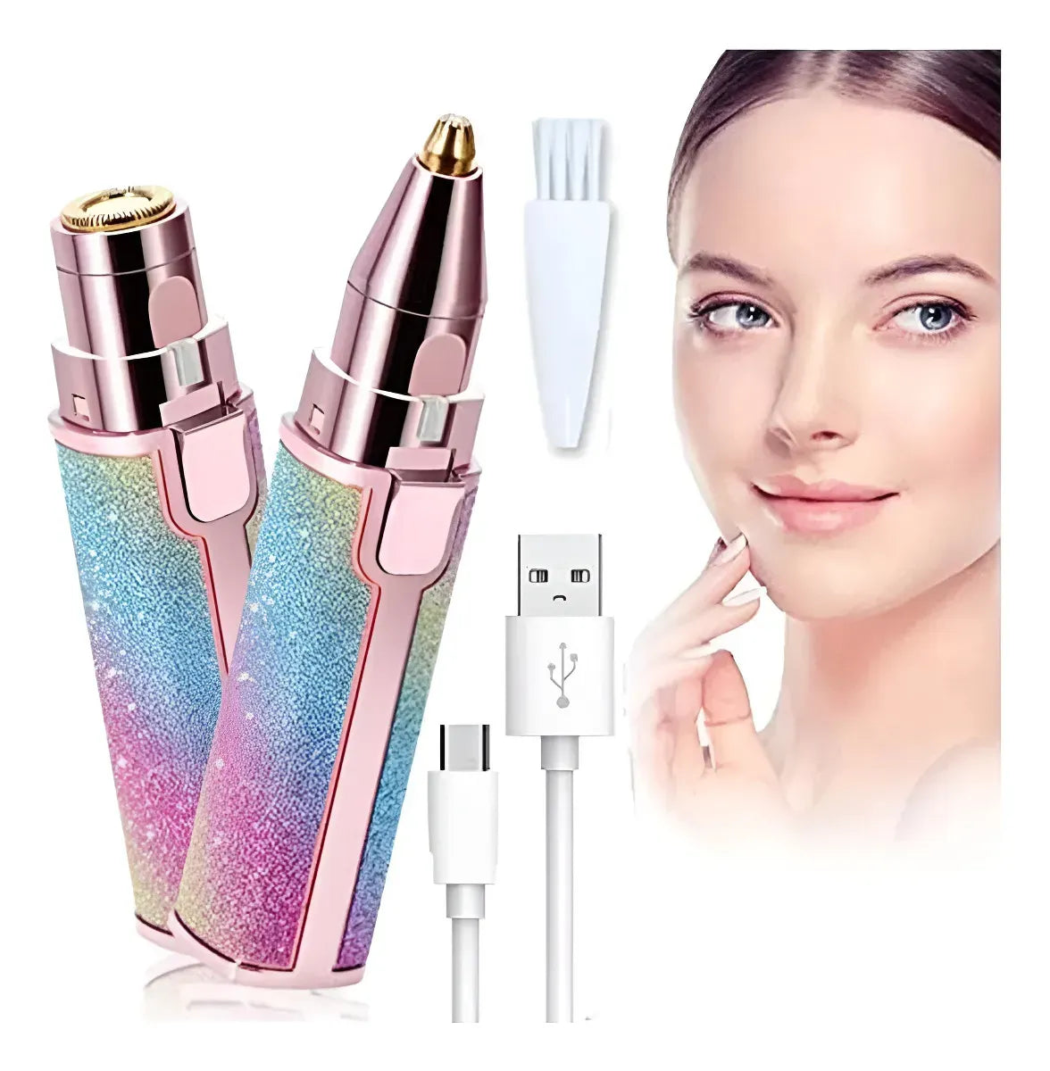 GlowTrim™ Depiladora de Precisión Facial 2 en 1